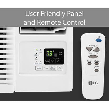 LG 18,000 BTU Heat and Cool Window Air Conditioner with WiFi Controls, Smart Temperature Control for Rooms up to 1,000 Sq. Ft., White