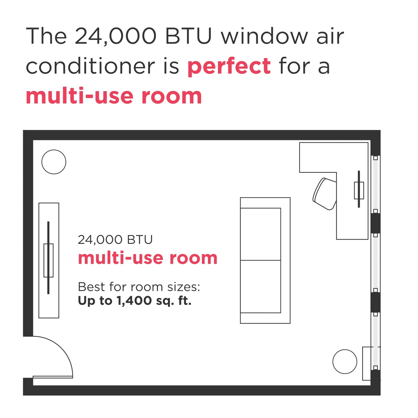 Frigidaire 24,000 BTU Smart Inverter Window Air Conditioner with Wi-Fi and Energy Star Certification, Cools Up to 1,020 Sq. Ft.