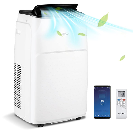 COSTWAY 13,000 BTU Portable Air Conditioner, Smart WiFi Enabled AC with App & Voice Control, with Cool, Fan