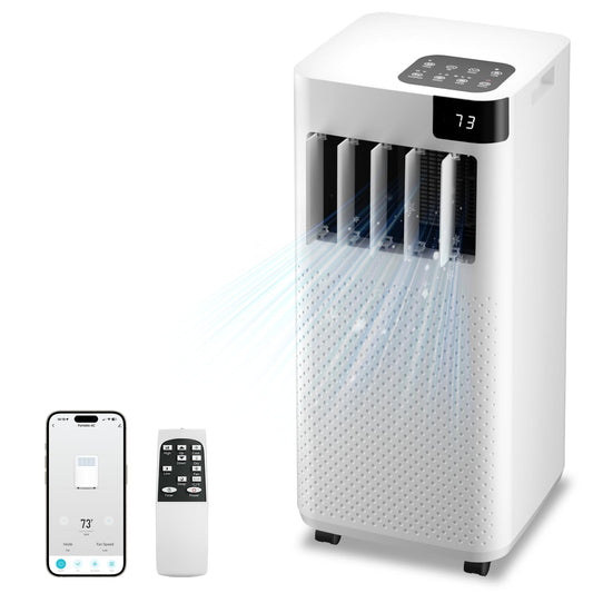 Augsmile Portable Air Conditioner 16,000 BTU with WiFi App Control, 5-in-1 AC Unit (Cool, Fan, Dehumidifier, Sleep, Timer)