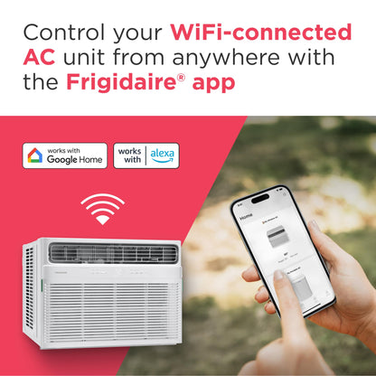 Frigidaire 18,000 BTU Smart Window Air Conditioner with Wi-Fi, Cools Up to 1,020 Sq. Ft., Remote Control, Quiet Operation