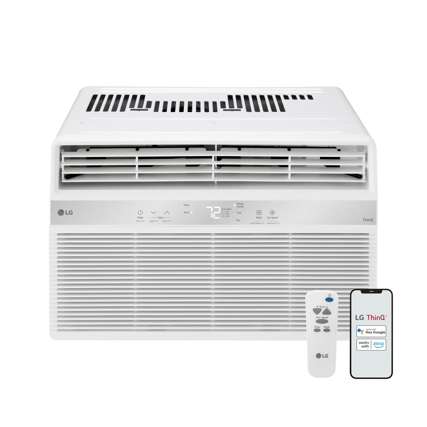 LG LW1025RSMX Window Conditioner, Wi-Fi Enabled w/Remote, 450 Sq.Ft, 4-Way Air Deflection, 2 Cooling