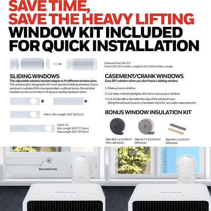 Honeywell 13,500 BTU Slim & Smart WiFi Portable AC with Fan, Dehumidifier, Alexa/Google Home Voice Control