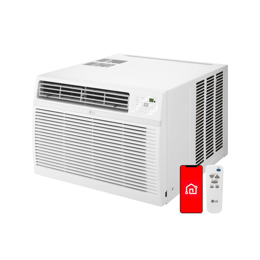 LG 10000 BTU Window Air Conditioners [2023] Remote Control WiFi App Ultra-Quiet Washable Filter Cools 450Sq.Ft