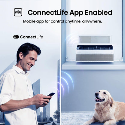 Hisense 8000 BTU Inverter Window Air Conditioner Unit, WiFi Smart App Control, Energy Efficient Quiet Cooling for Large Room