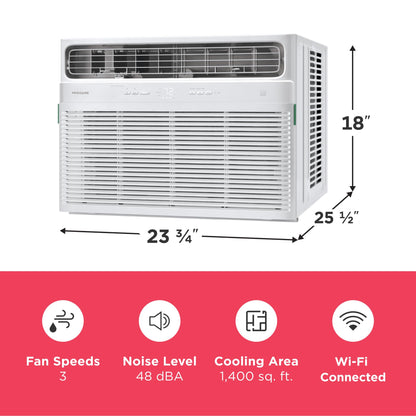 Frigidaire 24,000 BTU Smart Inverter Window Air Conditioner with Wi-Fi and Energy Star Certification, Cools Up to 1,020 Sq. Ft.