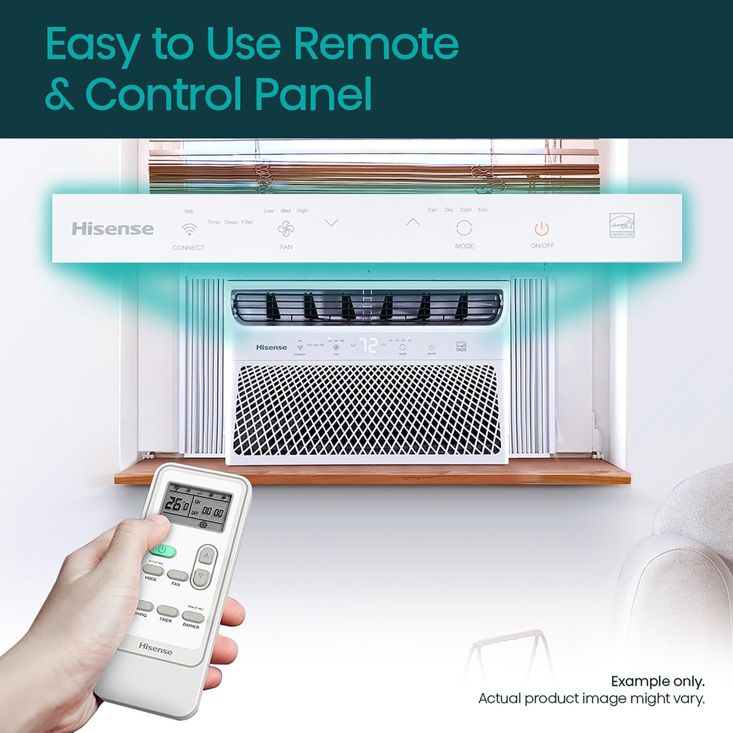 Hisense 5,000 BTU 115V Window Air Conditioner with Mechanical Rotary Controls, Window AC Unit for Apartment