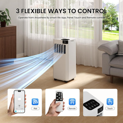 Augsmile Portable Air Conditioner 16,000 BTU with WiFi App Control, 5-in-1 AC Unit (Cool, Fan, Dehumidifier, Sleep, Timer)