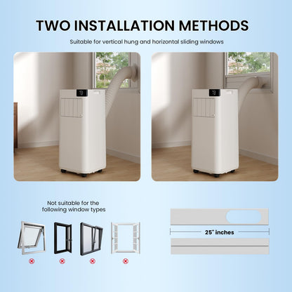 Augsmile Portable Air Conditioner 16,000 BTU with WiFi App Control, 5-in-1 AC Unit (Cool, Fan, Dehumidifier, Sleep, Timer)