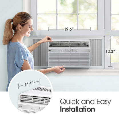 LG LW1025RSMX Window Conditioner, Wi-Fi Enabled w/Remote, 450 Sq.Ft, 4-Way Air Deflection, 2 Cooling