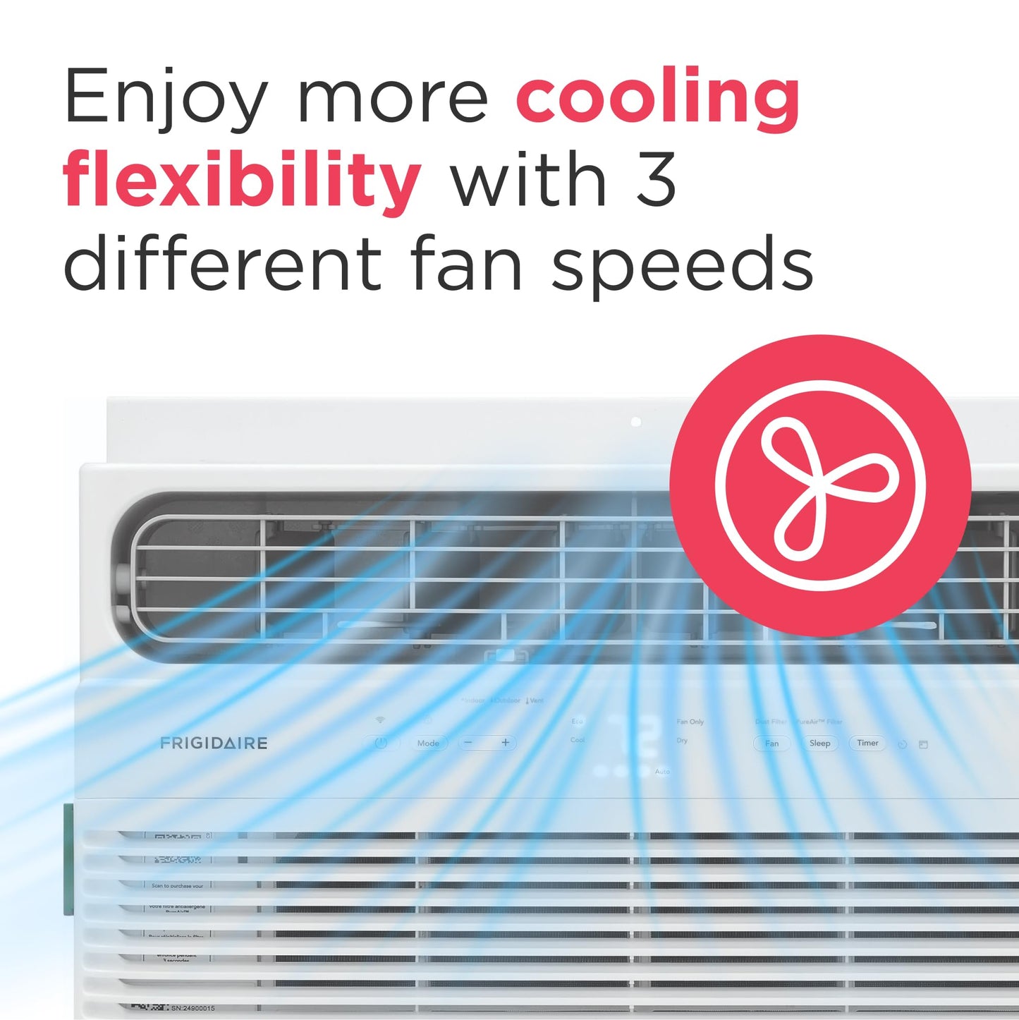 Frigidaire 18,000 BTU Smart Window Air Conditioner with Wi-Fi, Cools Up to 1,020 Sq. Ft., Remote Control, Quiet Operation