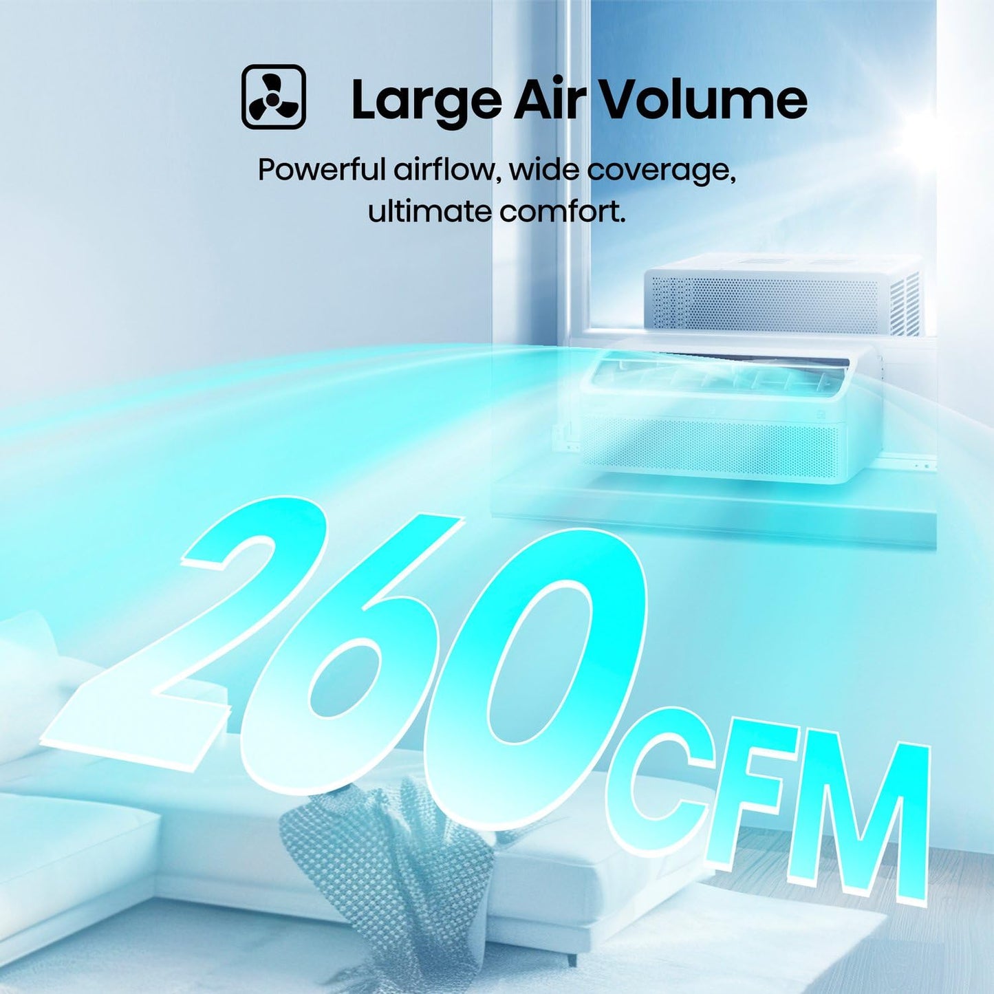 Hisense 8000 BTU Inverter Window Air Conditioner Unit, WiFi Smart App Control, Energy Efficient Quiet Cooling for Large Room