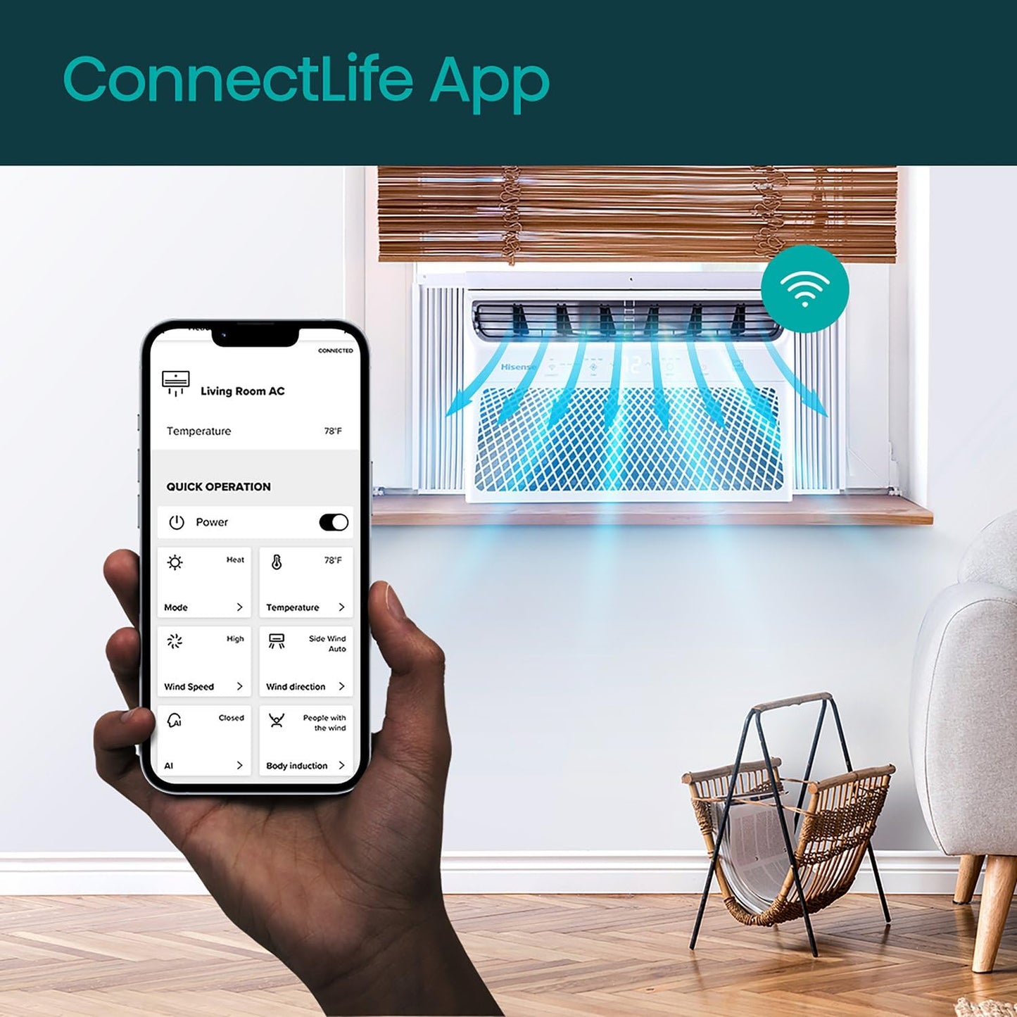 Hisense 5,000 BTU 115V Window Air Conditioner with Mechanical Rotary Controls, Window AC Unit for Apartment