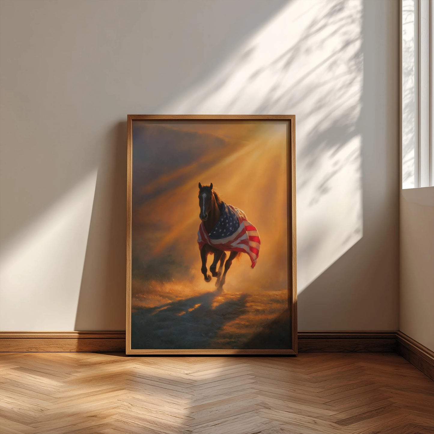 Western Wall Art, American Flag Art,Horse Prints,Western Patriot Decor